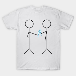 Stick figures with wine glasses T-Shirt